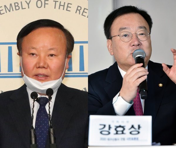 미래통합당 김재원(왼), 강효상(오) 의원. 사진=뉴시스