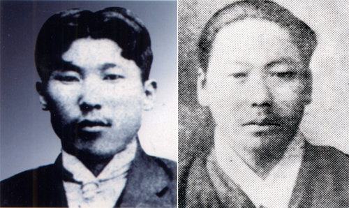 논설반 기자 김명식(왼쪽), 국어학자 권덕규
