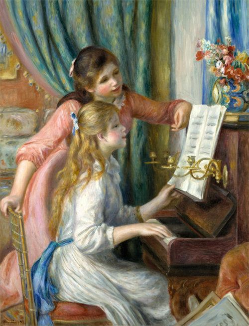 르누아르의 ‘피아노 치는 소녀들’