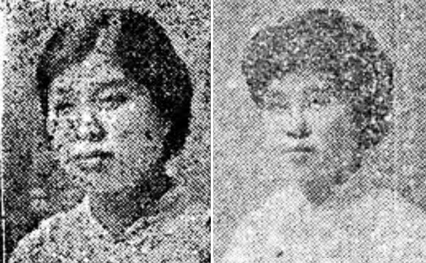 <좌> 1920년 6월 6일자 기사에 실린 김마리아 얼굴사진. <우> 1921년 8월 5일자 상하이 탈출 기사에 실린 사진
