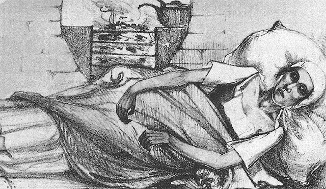 1831년 영국 선덜랜드 지역에서 경련성 콜레라로 숨진 소녀의 그림. 이 소녀는 영국에서 콜레라 초기 희생자로 기록돼 있다. 선덜랜드 박물관 소장. 김영사 제공