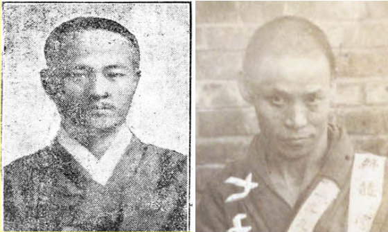 (왼쪽) 1920년 7월 12일 3면의 한용운 사진 (오른쪽) 1920년 서대문감옥에 갇힌 한용운 사진(국사편찬위원회 제공)