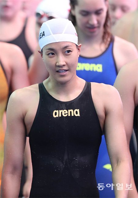 지난해 광주 세계수영선수권대회 여자 계영 800m에서 도쿄 올림픽 출전권을 딴 박나리. 동아일보DB