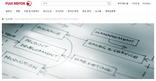 후지제록스는 미국 코팩스(Kofax)와 손을 잡고 RPA 사업에 진출했다. 출처=후지제록스