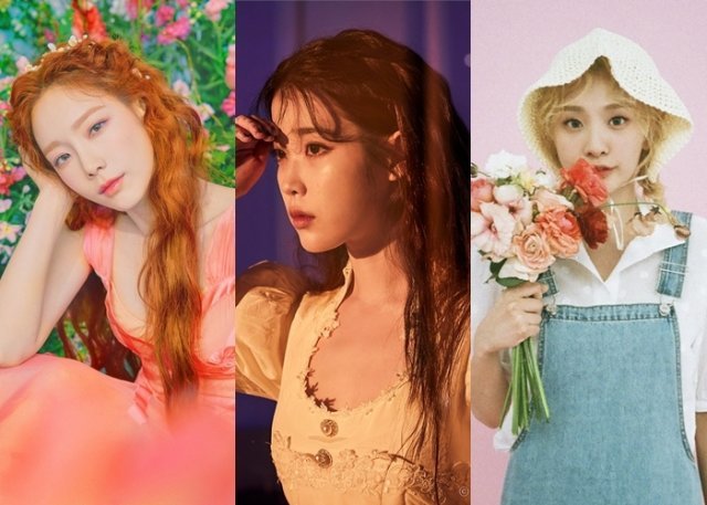 태연(SM엔터테인먼트), 아이유(공식 사회관계망서비스), 볼발간사춘기(쇼파르뮤직)(왼쪽부터) © 뉴스1