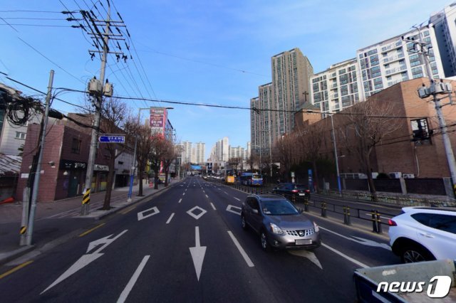 상도역~상도2동주민센터 구간 거리 모습.(동작구 제공) © 뉴스1