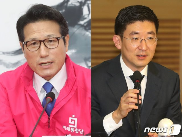 정병국 미래통합당 의원(왼쪽)과 김세연 미래통합당 의원. © 뉴스1