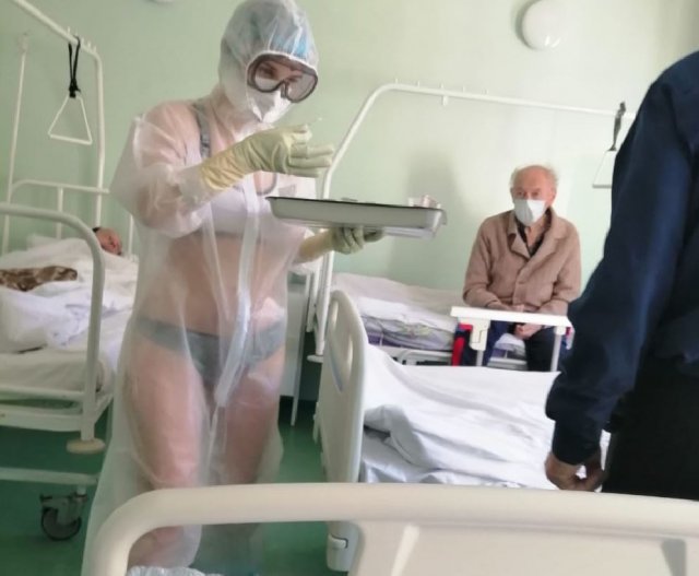러시아 매체 뉴스툴라가 공개한 간호사 사진.