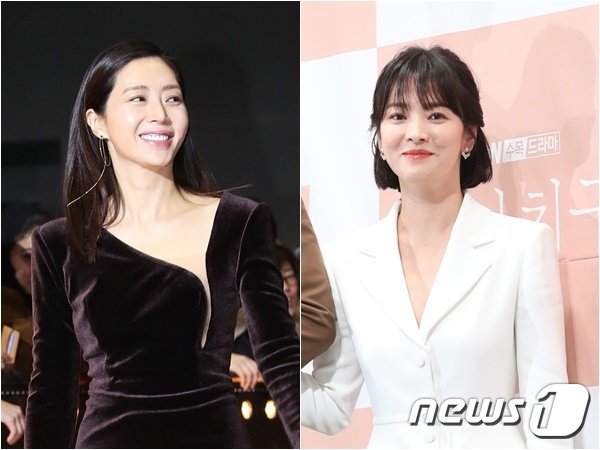 왼쪽 송윤아, 송혜교 © 뉴스1