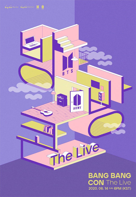 방탄소년단의 ‘방방콘 The Live’ 공연 포스터. 빅히트엔터테인먼트 제공