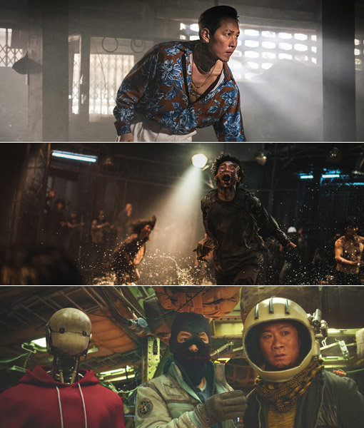 영화 ‘다만 악에서 구하소서’-‘반도’-‘승리호’(위쪽부터). 사진제공｜CJ엔터테인먼트·영화사레드피터·메리크리스마스