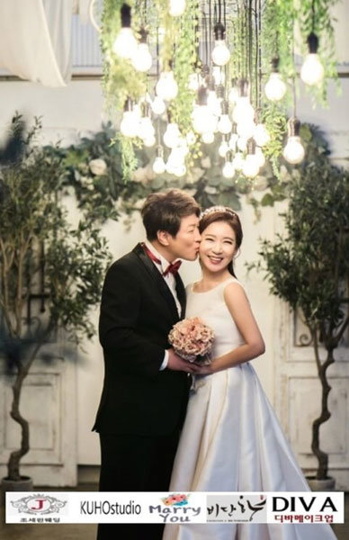 배우 김정균과 정민경. 사진제공｜조세핀웨딩