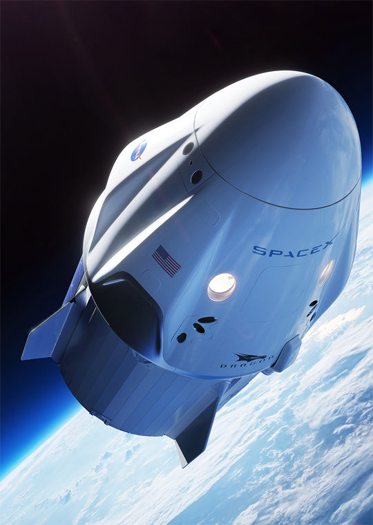 스페이스X가 지난달 발사한 유인 우주선 ‘크루드래건.’
