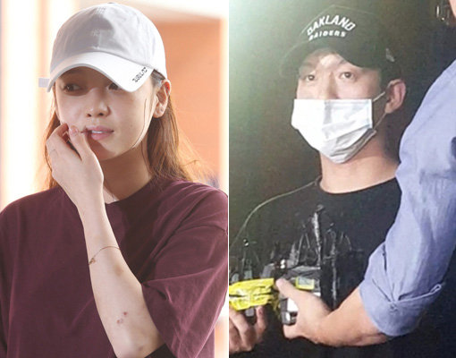 가수 故 구하라(왼쪽)-전 남자친구 최 모 씨. 동아닷컴DB