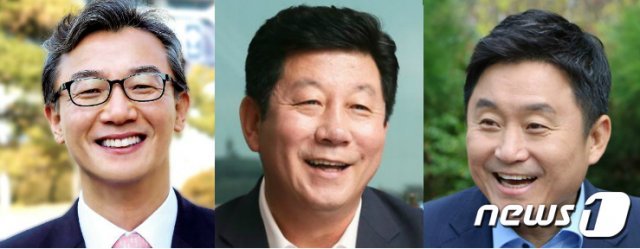 왼쪽부터 더불어민주당 소속 전재수, 박재호, 최인호 의원.  © 뉴스1 DB