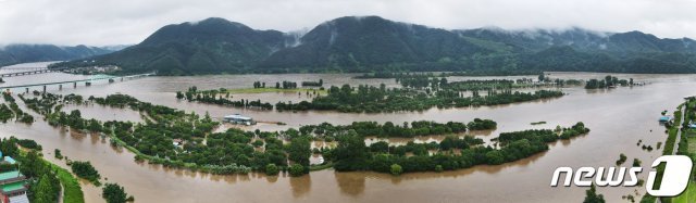 자라섬 폭우피해 상황 (사진=가평군) © 뉴스1