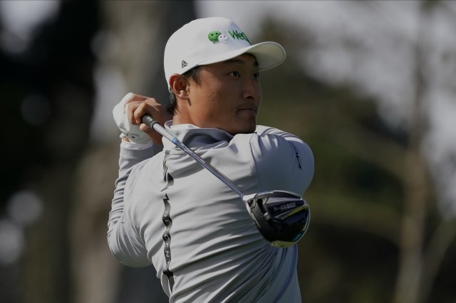 PGA투어 챔피언십에서 플레이하고 있는 리하오퉁. 샌프란시스코=AP 뉴시스