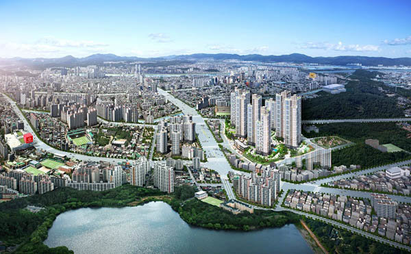 ‘더샵 번영센트로’ 항공 조감도