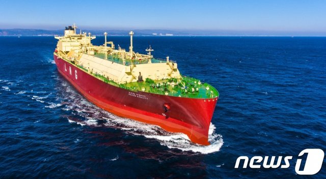 현대중공업이 건조해 SK해운에 인도한 LNG운반선© 뉴스1