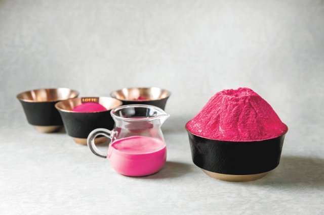 롯데호텔 제주의 백년초빙수.