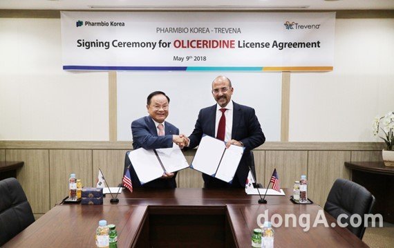 한국팜비오와 트리베나는 지난 2018년 라이선스 계약을 체결했다.