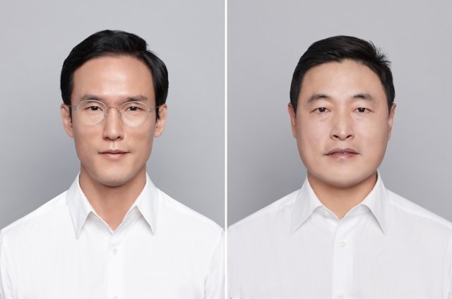 조현범 한국테크놀로지그룹 사장(왼쪽)과 조현식 한국테크놀로지 부회장. © 뉴스1DB