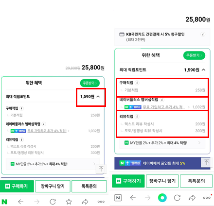 최대 적립포인트 항목별 세부 내역(출처=IT동아)