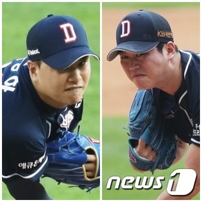 두산 베어스 이영하(왼)와 함덕주. © 뉴스1