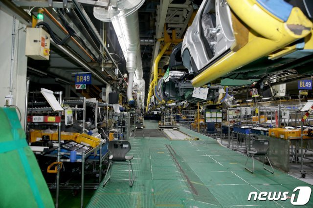 인천시 부평구 한국 지엠(GM)공장이 멈춰서 있다.2019.9.9/뉴스1 © News1