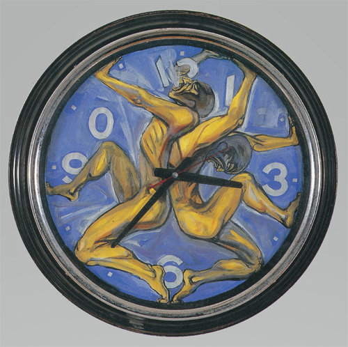 시계(속박된 시간), 58×58cm, 캔버스에 유채, 1984년.