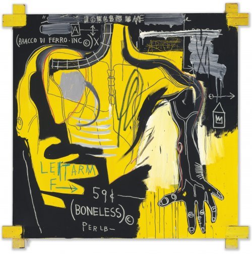 무제(Bracco di Ferro), 1983, 182.9×182.9cm ⓒEstate of Jean-Michel Basquiat. Licensed by Artestar, New York