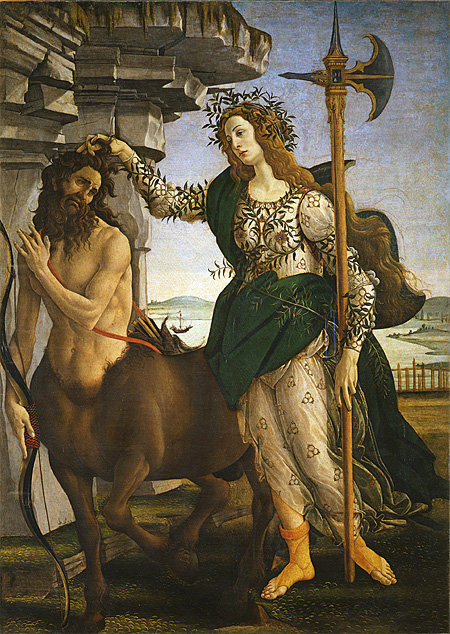 산드로 보티첼리 ‘팔라스와 켄타우로스’, 1480∼1485년경.