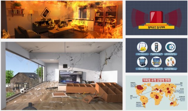 릭스스튜디오가 제작한 삼성전자 평택 안전체험관 콘텐츠, 출처: 릭스스튜디오