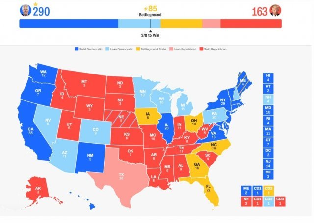CNN의 선거 지도 분석 © 뉴스1