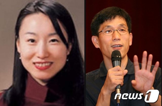 진혜원 서울동부지검 부부장 검사와 진중권 전 동양대 교수.© 뉴스1