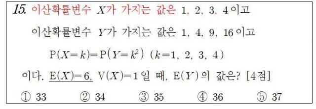 서울시교육청 주관 전국연합학력평가 수학 나형 15번 문제.(종로학원하늘교육 제공)© 뉴스1