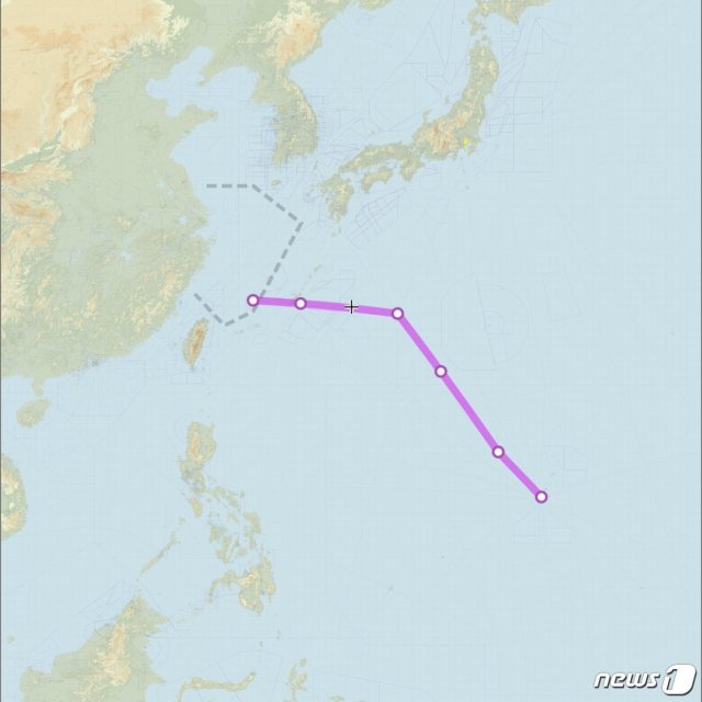 홍콩 사우스차이나모닝포스트(SCMP)는 미국 스텔스 전략폭격기 B-1B 랜서 2대가 17일 중국의 동중국해 방공식별구역(ADIZ)에 진입했다고 보도했다. 출처=에어크래프트 스폿 트위터 캡처© 뉴스1