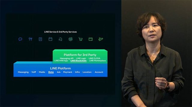 박의빈 라인 최고기술책임자(CTO)가 라인 플랫폼에 대해 설명하고 있다. 출처=라인