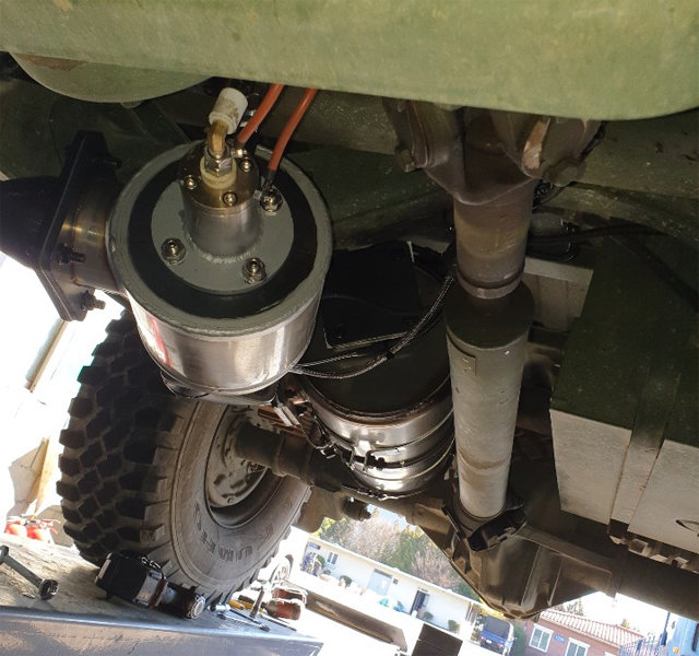 미세먼지를 줄이기 위해 높은 온도에서 연료가 안정적으로 연소되도록 고안된 플라스마 버너가 설치된 군용 트럭. 한국과학기술연구원 자료 제공