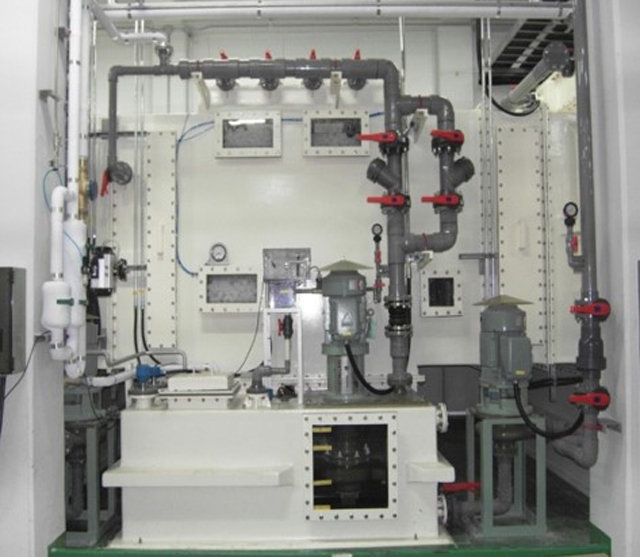 한 반도체 업체 공장에 설치된 미세먼지와 배기가스 동시 저감장치. 한국기계연구원 제공