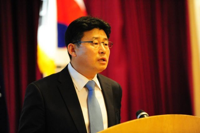 2014년 호주 시드니에서 북한 정치범실상을 증언하고 있는 안명철 대표. 안명철 대표 제공.