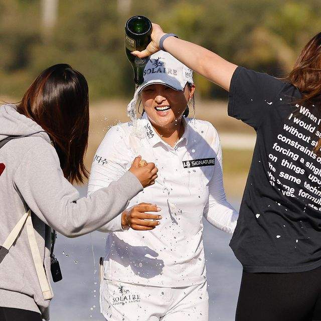 LPGA투어 마지막 대회 투어 챔피언십 우승으로 2년 연속 상금 랭킹 1위를 차지한 고진영. LPGA 인스타그램