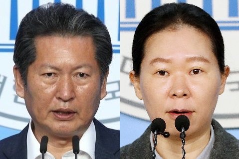 정청래 더불어민주당 의원(왼쪽)과 권은희 국민의힘 의원. 사진=뉴스1