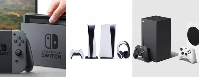 왼쪽부터 닌텐도 스위치, 소니 플레이스테이션5, MS 엑스박스 시리즈 X/S (제공=각사)