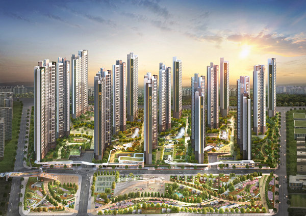 왕길역 로열파크씨티 푸르지오 1단지 조감도