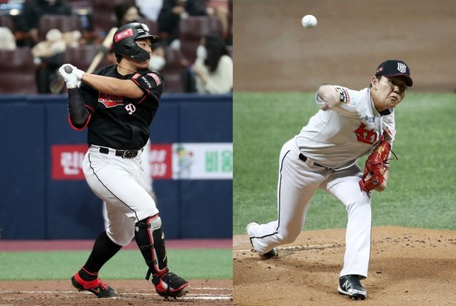 KT 위즈 강백호(왼쪽)와 소형준.© 뉴스1