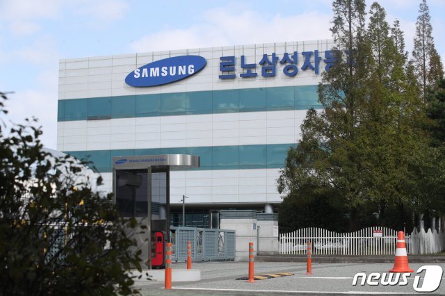 25일 조업을 중단한 르노삼성 부산공장. 2020.9.25/뉴스1 © News1