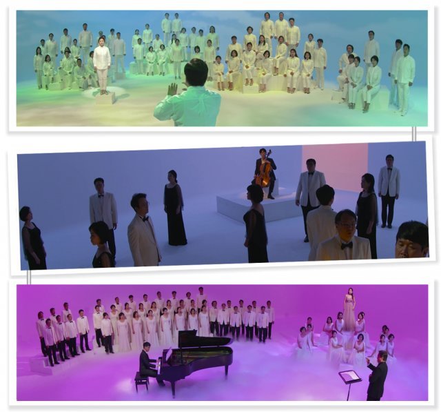 창작 합창곡에 조명으로 새로운 색채를 입힌 국립합창단의 온라인 콘서트 '포에틱 컬러스'. 국립합창단 제공