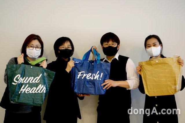 플라스틱 사용 줄이기 캠페인 고고챌린지에 동참한 김선희 매일유업 대표(왼쪽에서 두 번째).