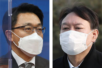 (왼쪽부터)김진욱 처장, 윤석열 총장